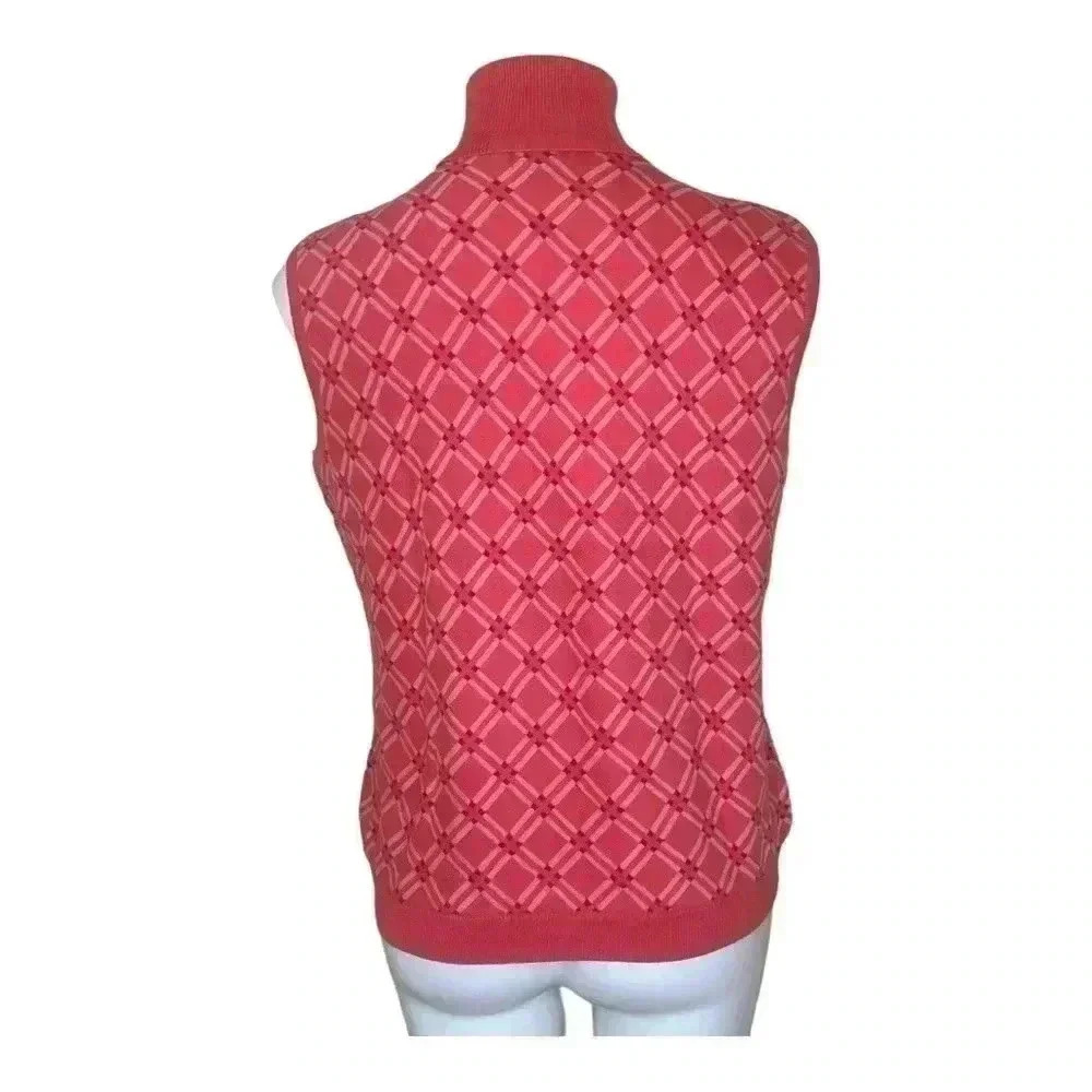 Burberry golf novacheck turtleneck tank top sweater size large sleeveless - Picture 2 of 9